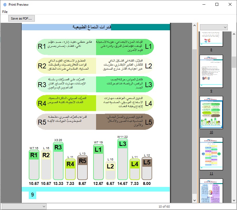 Report screen