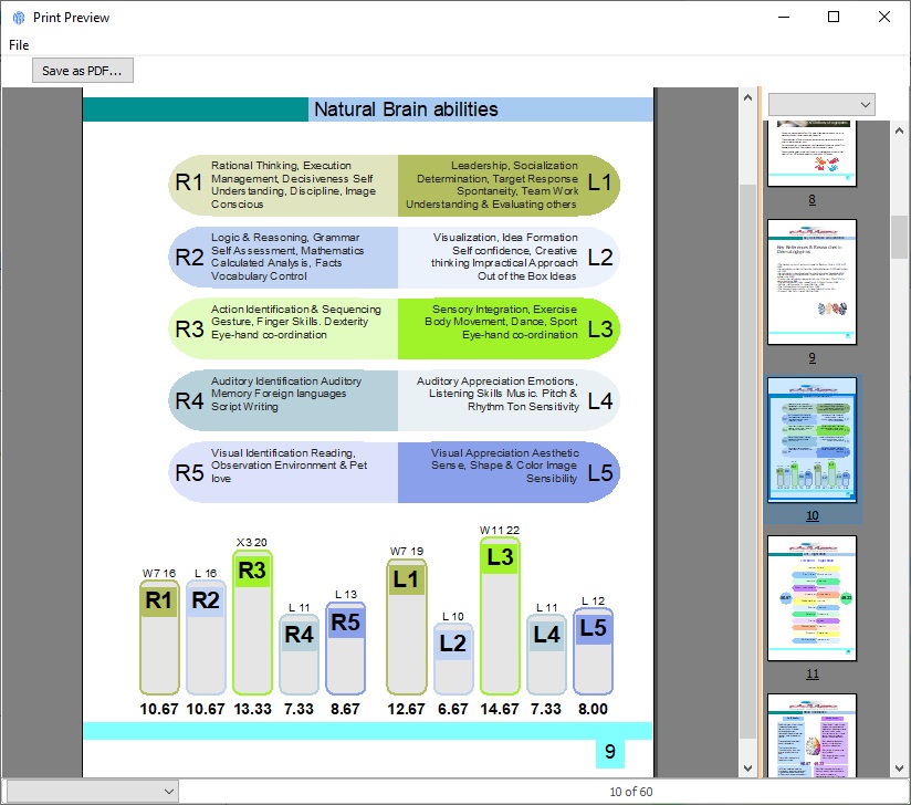 Report screen